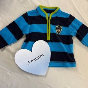 Carter's -  pullover 1/2 zip fleece sweater. Size 3 months
